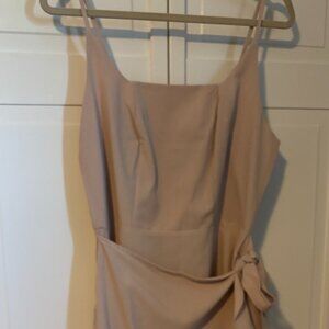 Beige summer Dress-thin straps